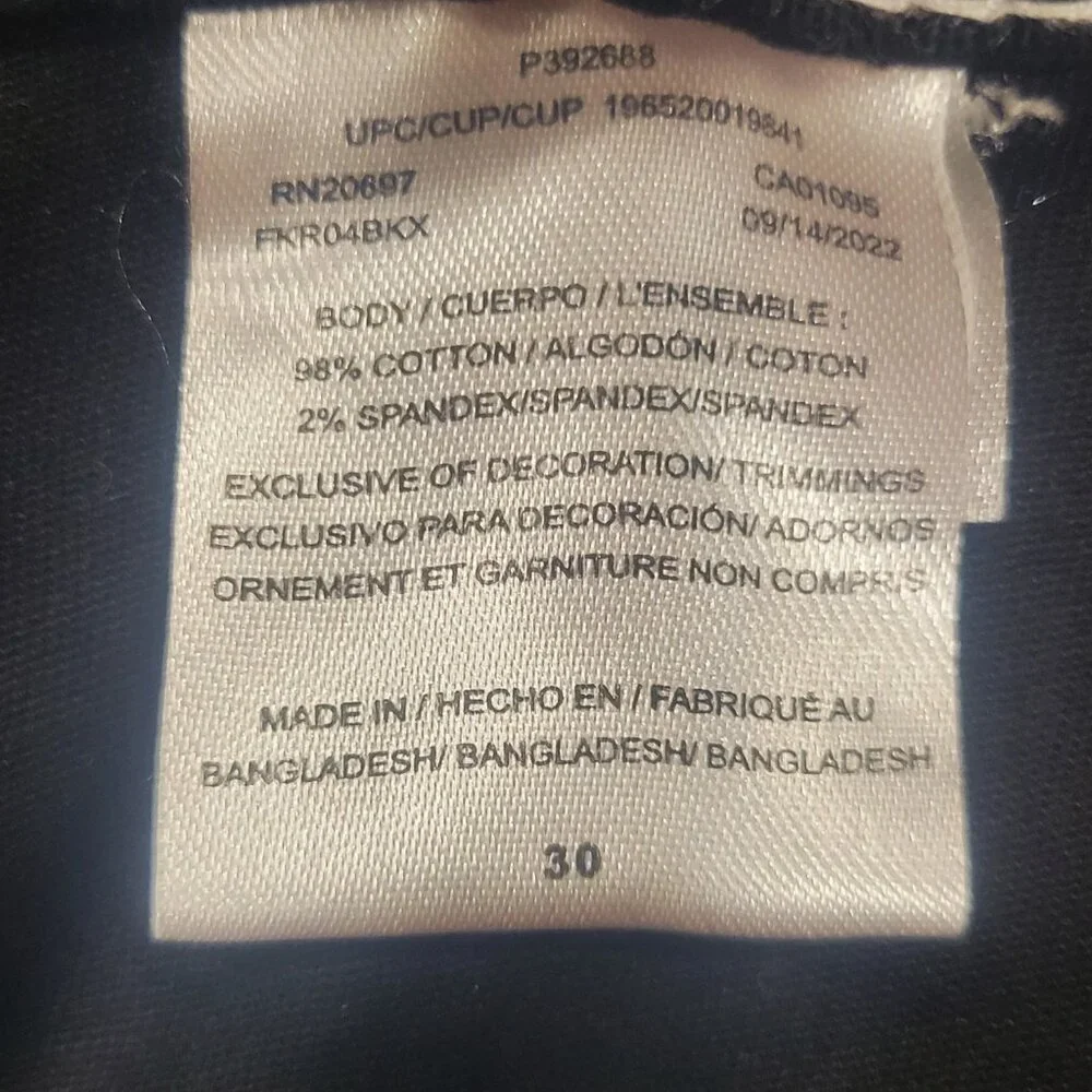 DICKIE'S Women's Carpenter Black Contrast Stitch Mini Skirt - Size 30